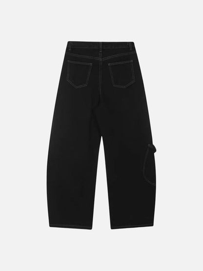 DAXUEN Deconstructed wide-leg trousers with contrasting stitching
