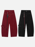 DAXUEN Deconstructed wide-leg trousers with contrasting stitching