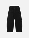 DAXUEN Deconstructed wide-leg trousers with contrasting stitching
