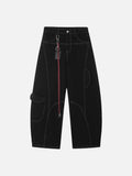 DAXUEN Deconstructed wide-leg trousers with contrasting stitching