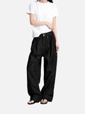 DAXUEN deep blue ribbed cargo shorts
