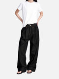 DAXUEN deep blue ribbed cargo shorts
