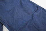 DAXUEN deep blue oversized barrel-leg pants