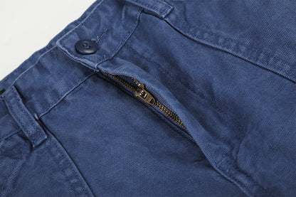 DAXUEN deep blue oversized barrel-leg pants