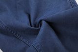 DAXUEN deep blue oversized barrel-leg pants