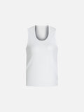 Deep U-Neck Ribbed Knit Tank Top