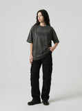 DAXUEN Vintage graphic t-shirt with floral design — model photo