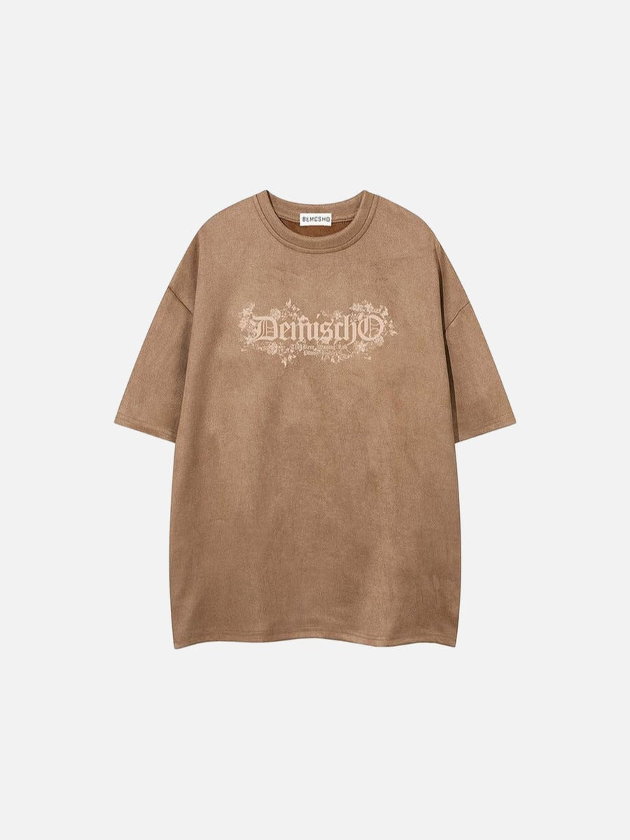 DAXUEN Vintage graphic t-shirt with floral design