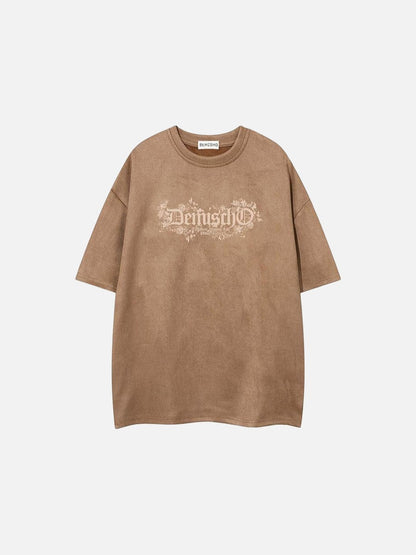 DAXUEN Vintage graphic t-shirt with floral design