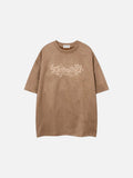 DAXUEN Vintage graphic t-shirt with floral design