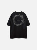 DAXUEN Vintage graphic t-shirt with floral design