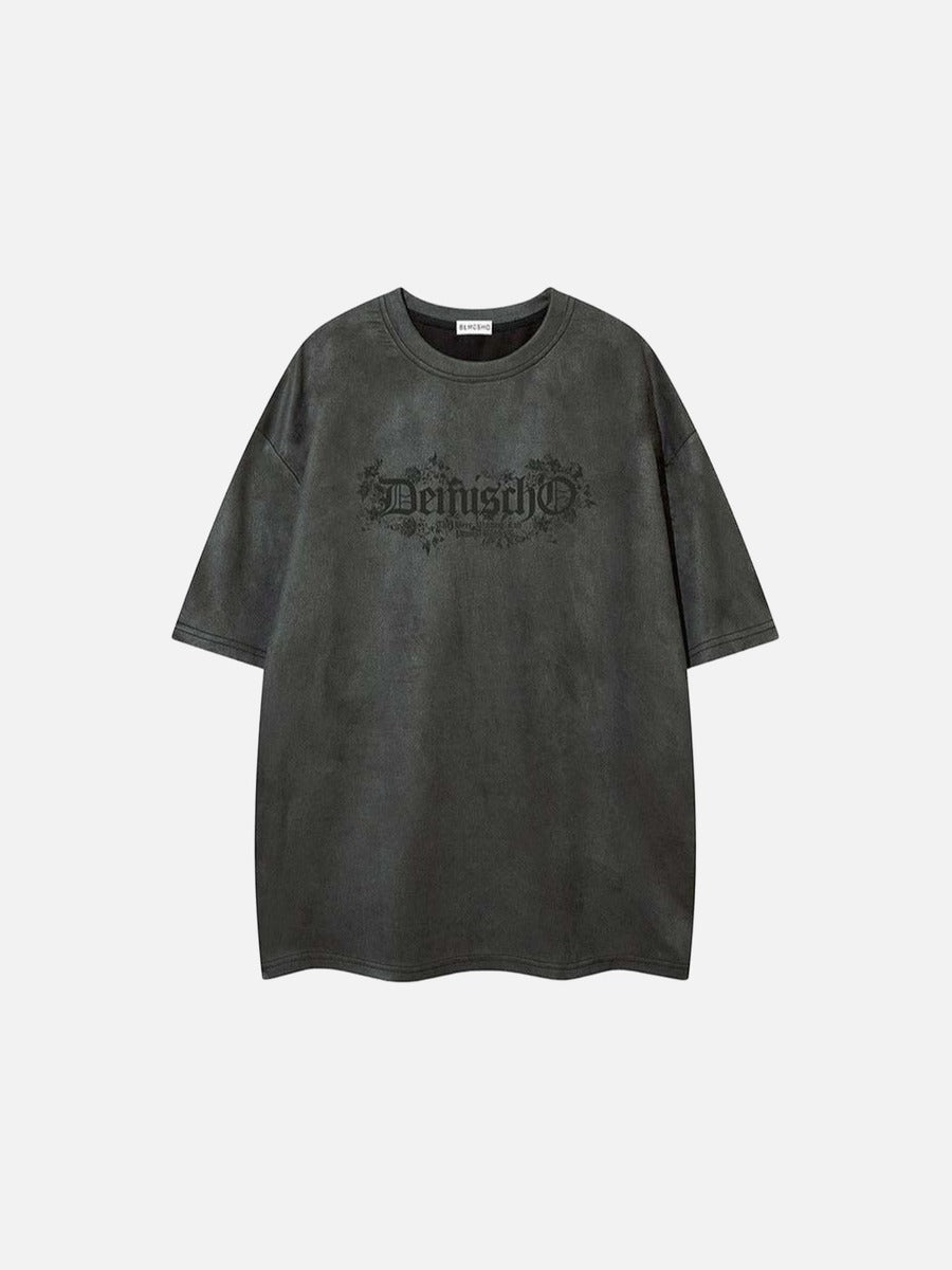 DAXUEN Vintage graphic t-shirt with floral design