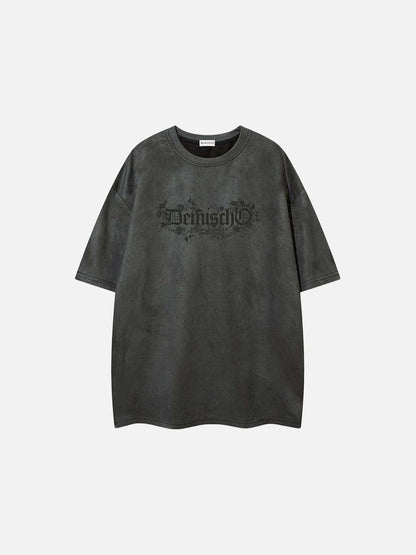 DAXUEN Vintage graphic t-shirt with floral design