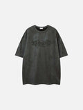 DAXUEN Vintage graphic t-shirt with floral design
