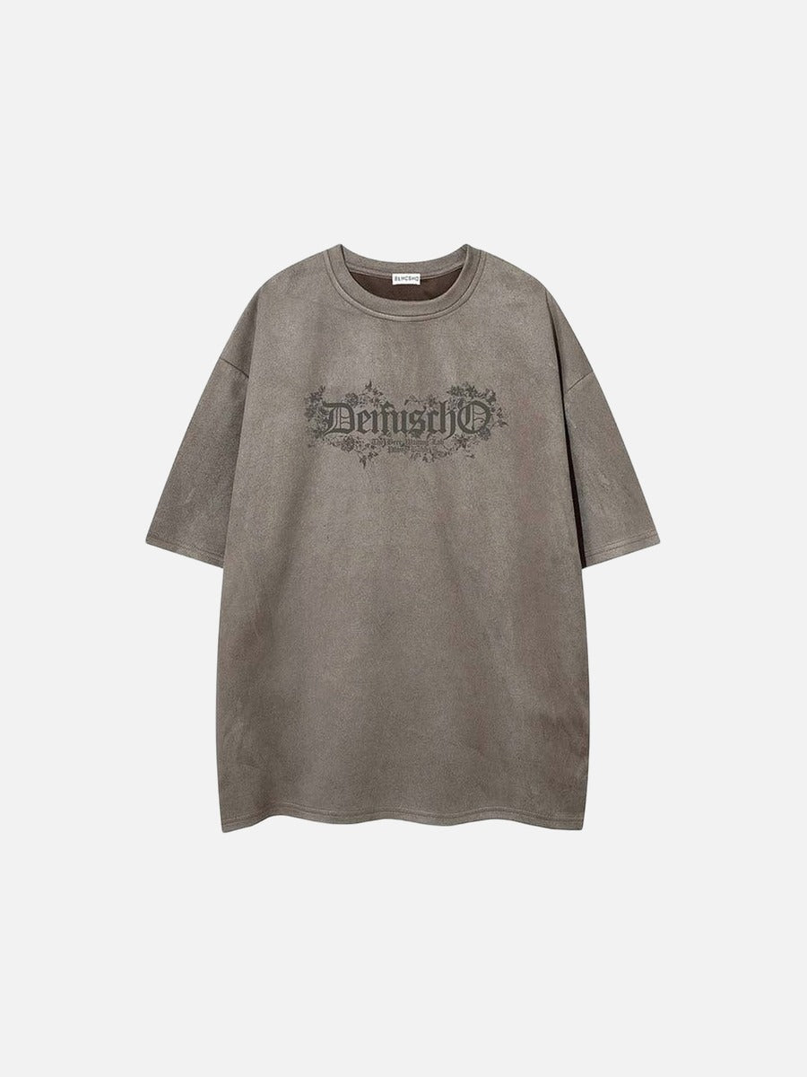 DAXUEN Vintage graphic t-shirt with floral design
