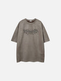 DAXUEN Vintage graphic t-shirt with floral design