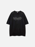 DAXUEN Vintage graphic t-shirt with floral design