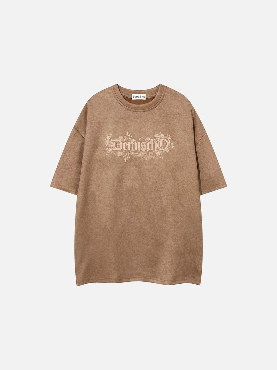 DAXUEN Vintage graphic t-shirt with floral design