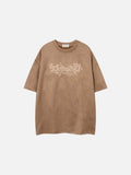 DAXUEN Vintage graphic t-shirt with floral design