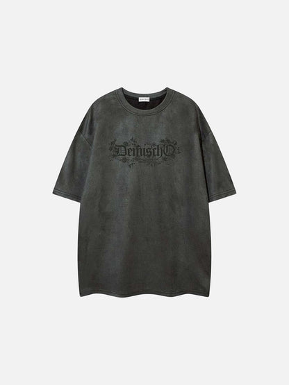 DAXUEN Vintage graphic t-shirt with floral design
