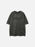 DAXUEN Vintage graphic t-shirt with floral design