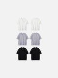 DAXUEN white diagonal knit texture quarter-zip polo shirt