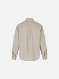 DAXUEN light beige diagonal plaid long-sleeved shirt