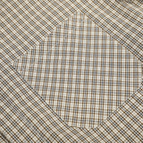 DAXUEN light beige diagonal plaid long-sleeved shirt