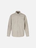 DAXUEN light beige diagonal plaid long-sleeved shirt