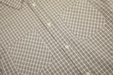DAXUEN light beige diagonal plaid long-sleeved shirt