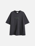 DAXUEN bright pink and charcoal grey neon green digital clock graphic t-shirt