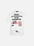 DAXUEN Oversized graphic print black and cream t-shirt