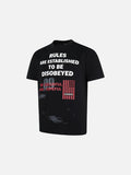 DAXUEN Oversized graphic print black and cream t-shirt