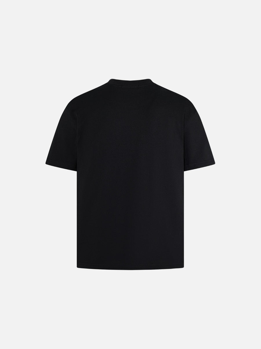 DAXUEN Oversized graphic print black and cream t-shirt