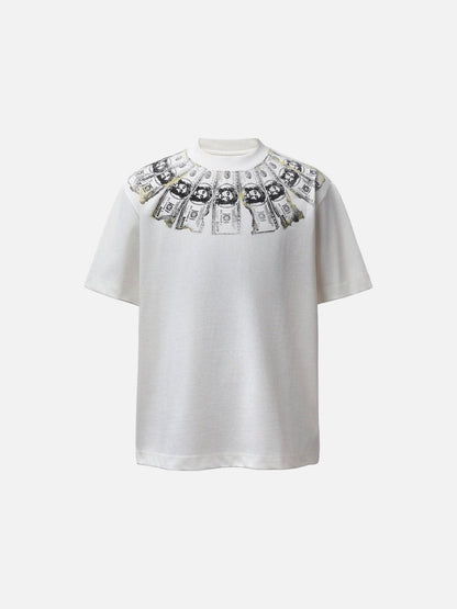 DAXUEN Short-sleeved graphic t-shirt with dollar bill print