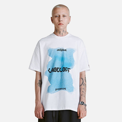 DAXUEN Oversized short-sleeve t-shirt with graphic design — model photo