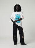 DAXUEN Oversized short-sleeve t-shirt with graphic design — model photo