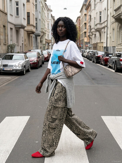 DAXUEN Oversized short-sleeve t-shirt with graphic design