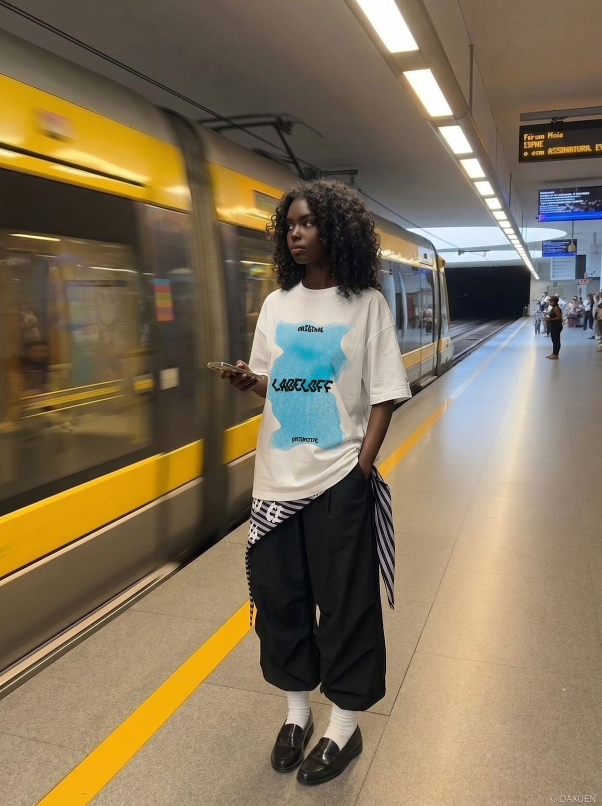 DAXUEN Oversized short-sleeve t-shirt with graphic design
