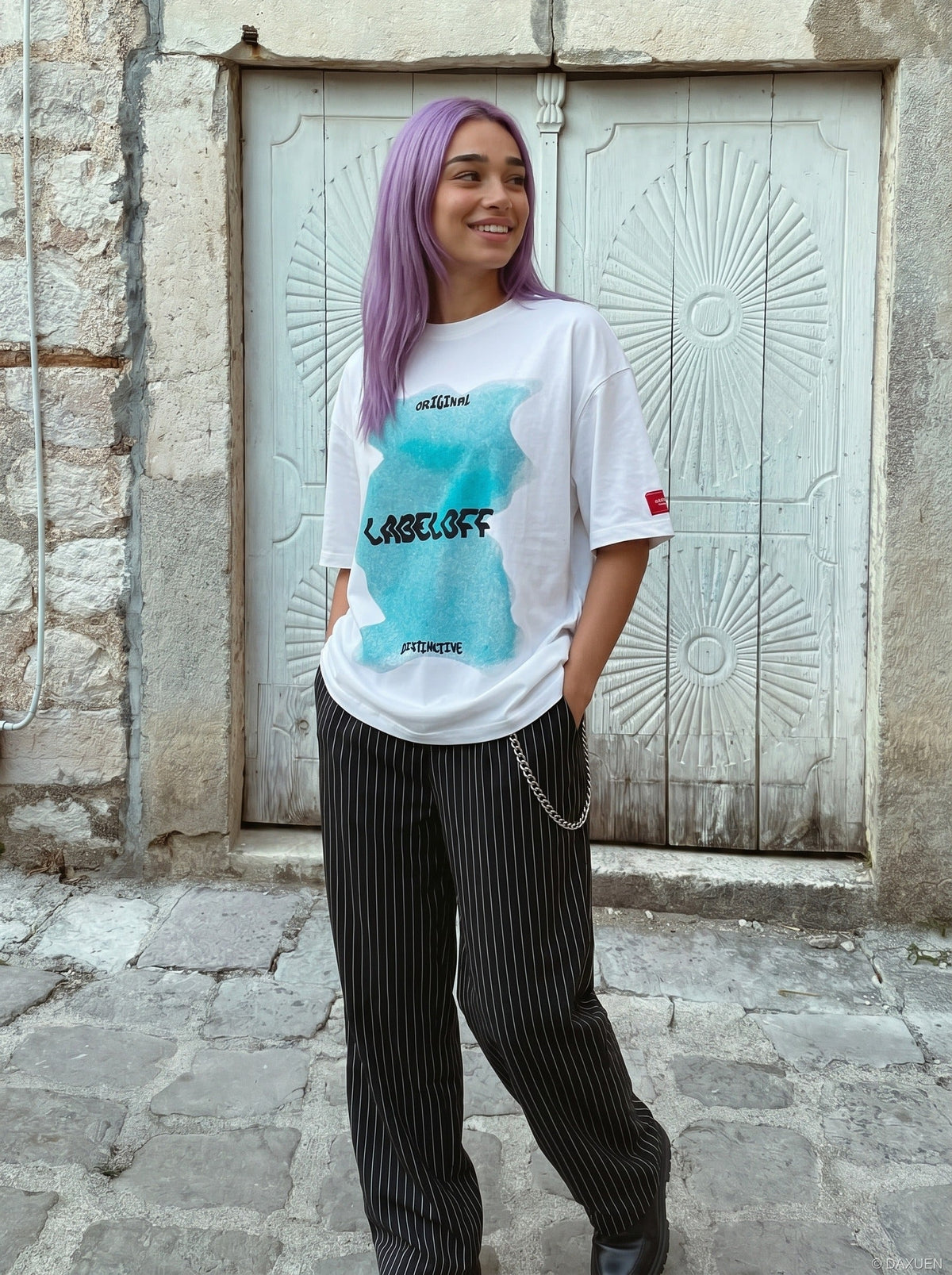 DAXUEN Oversized short-sleeve t-shirt with graphic design