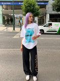 DAXUEN Oversized short-sleeve t-shirt with graphic design — model photo