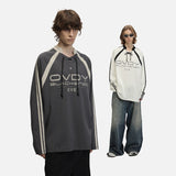 DAXUEN Oversized long sleeve top with bold graphics