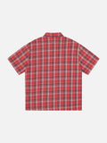 DAXUEN Distinctive plaid button-up shirt with beaded details