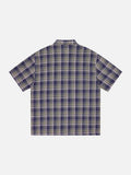 DAXUEN Distinctive plaid button-up shirt with beaded details