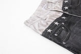 DAXUEN dark grey two-tone distressed baggy jeans