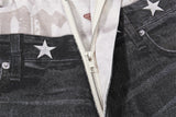 DAXUEN dark grey two-tone distressed baggy jeans