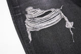 DAXUEN dark grey two-tone distressed baggy jeans