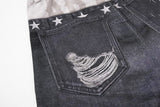 DAXUEN dark grey two-tone distressed baggy jeans