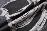 DAXUEN dark grey two-tone distressed baggy jeans