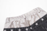 DAXUEN dark grey two-tone distressed baggy jeans